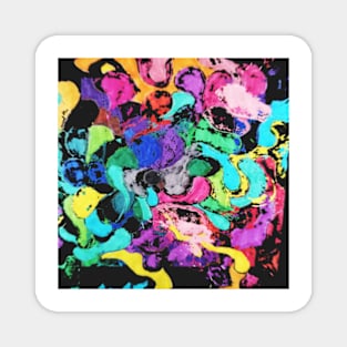 Joy abstract colorful digital painting Magnet