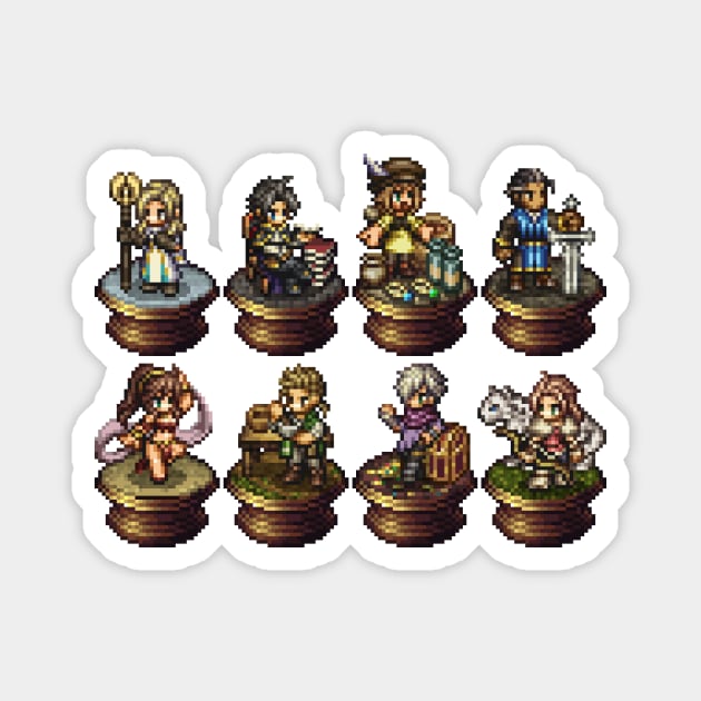 Octopath Sprites Magnet by SpriteGuy95