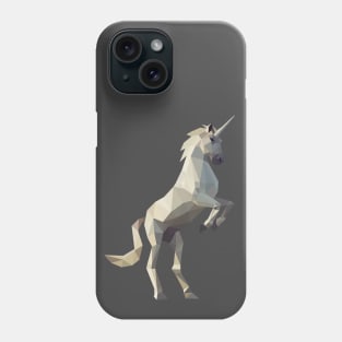 White Geometric Unicorn Phone Case