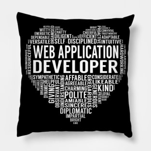 Web Application Developer Heart Pillow