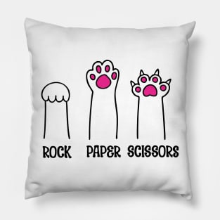 Rock Paper Scissors-Pink Pillow