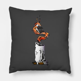 Candle Fire Fox (Black Version) Pillow