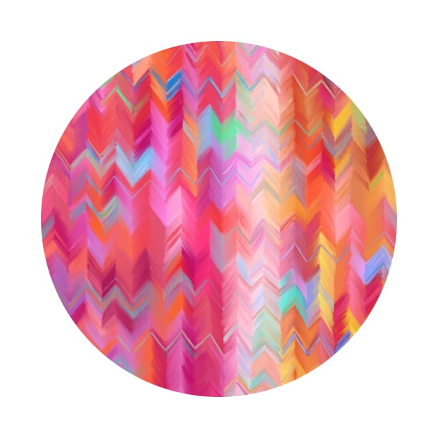 Colorful painted chevron pattern by micklyn