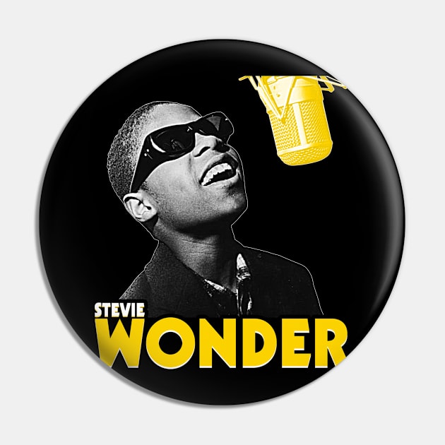 Young Stevie Wonder // Retro R&B Singer Tribute Pin by darklordpug