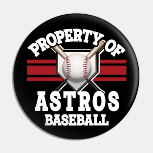 Proud Name Astros Graphic Property Vintage Baseball Pin