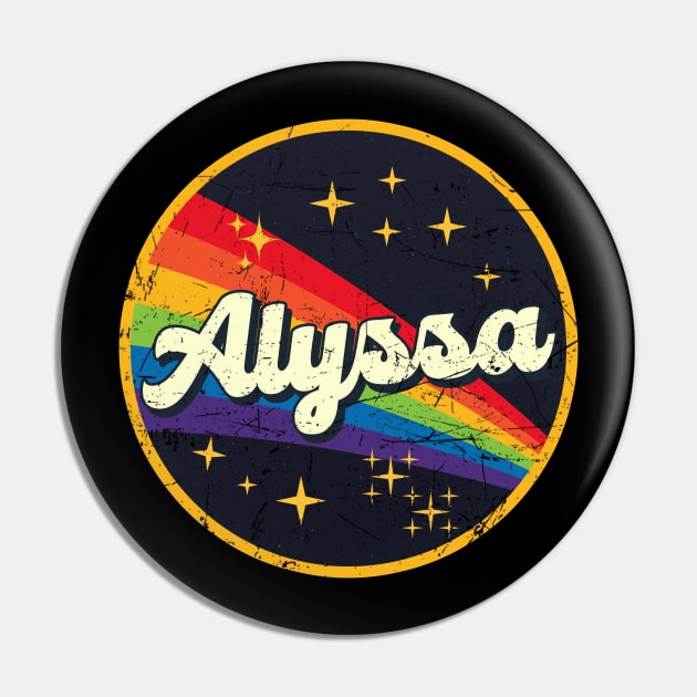 Alyssa // Rainbow In Space Vintage Grunge-Style Pin by LMW Art