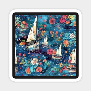 Sailing boats pattern Magnet