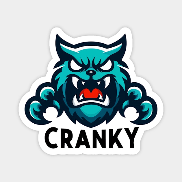 Cranky Bear Magnet by Pigxel 