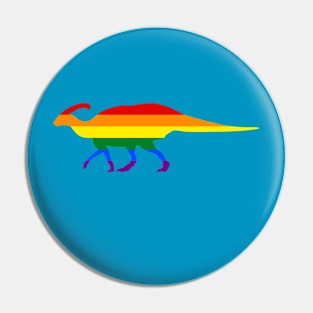 Parasaurolophus LGBTQ Pride Dino Design Pin