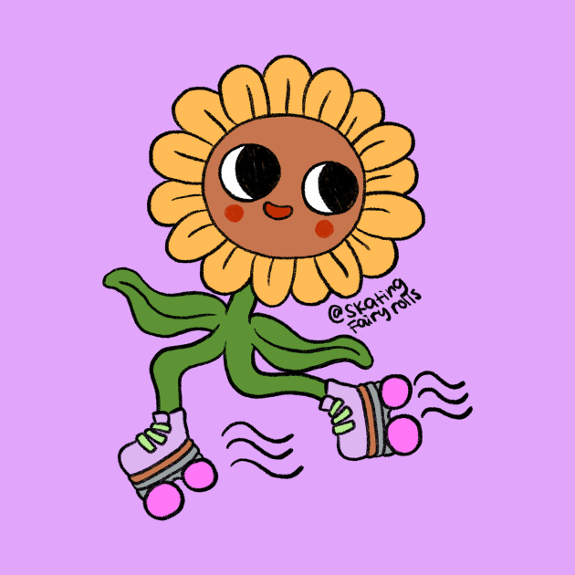 Skating Sunflower by skatingfairyrolls