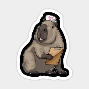 Capybara Nurse Notepad Magnet