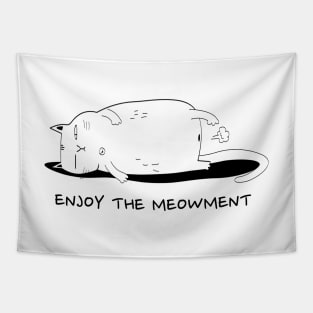 Enjoy the Meowment Relaxing Cat Tapestry