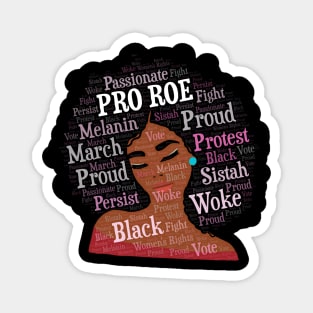 African American Woman Pro Roe Afro Magnet