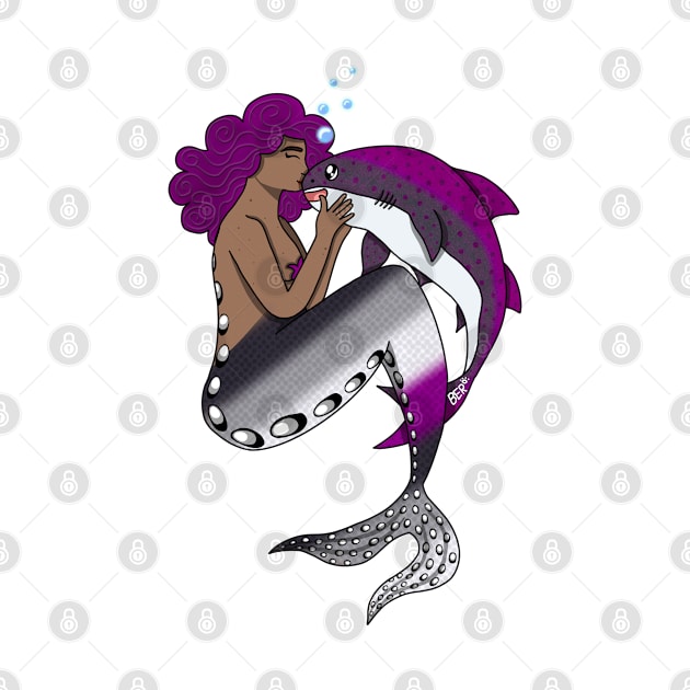 Asexual LGBTQ+ Pride Mermaid by SentABearToSpace 