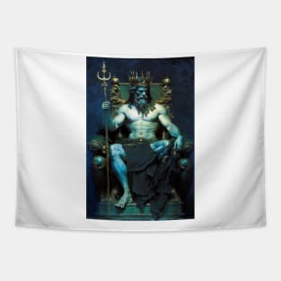 Poseidon, God of the Ocean Tapestry