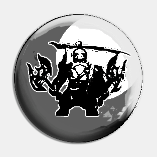 Barbaric king (invincible) minimal silhouette white Pin