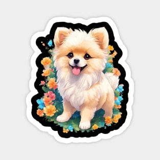 Pawsitively Adorable Baby Pomeranian Dog Magnet