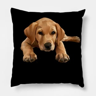 brown dog vector Pillow