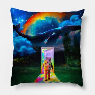 Neon Path Pillow