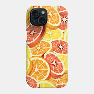 Colorful sliced citrus fruits pattern Phone Case