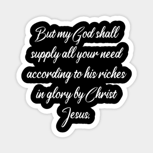 Philippians 4.19 Bible Verse KJV Text Magnet