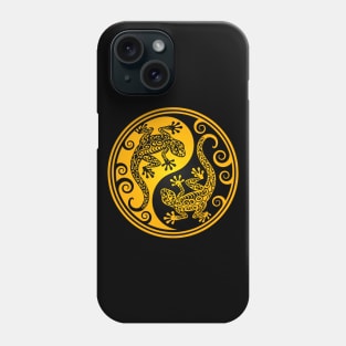 Yellow and Black Yin Yang Geckos Phone Case