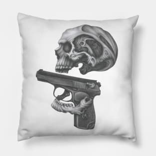 weapons and skull Pillow