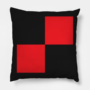 Bournemouth Red and Black Checkered Fan Flag Pillow