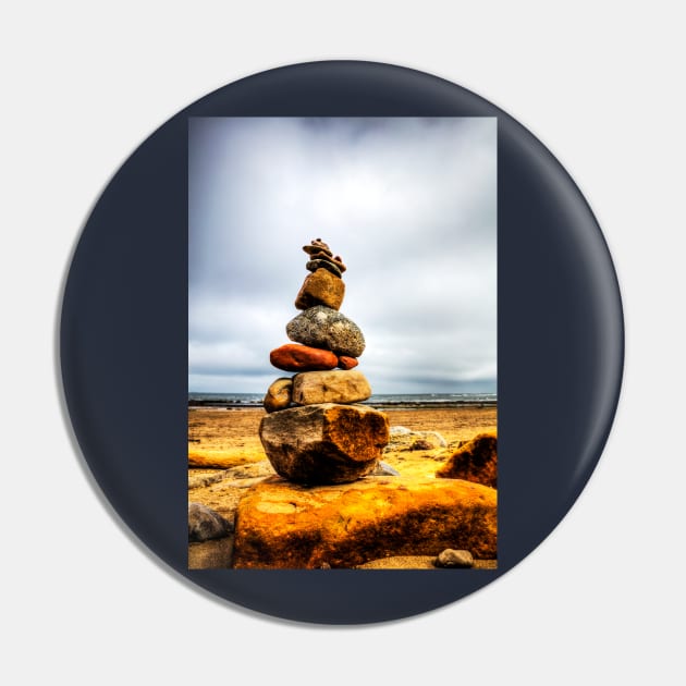 Balancing Act Rock Cairn Pin by tommysphotos