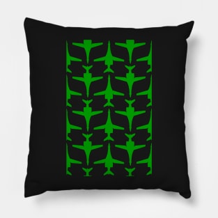 Rockwell B-1 Lancer - Green & White Pattern Unswept Design Pillow