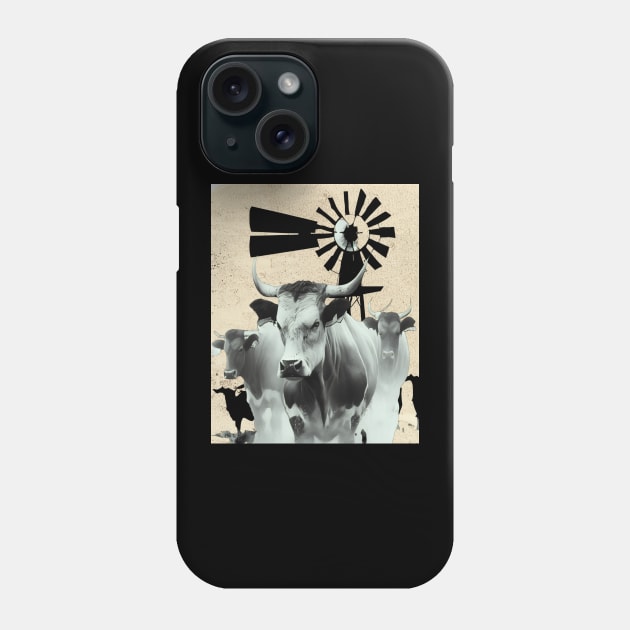 Grunge Farmstyle - Nguni Cattle Phone Case by Wayne's Business Art