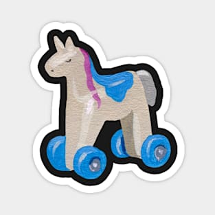 Horse on wheels Magnet