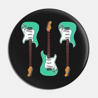 Triple Foam Green Stratocaster Pin