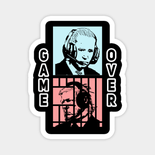 AI Presidents Gaming Trump Behind Bars Magnet