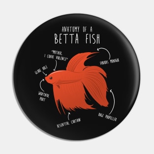 Betta Fish Anatomy Pin