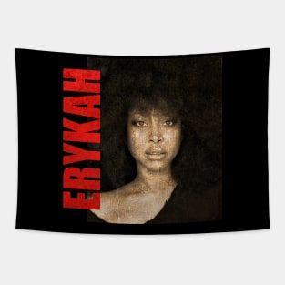 TEXTURE ART- Erykah Badu - Retro Aesthetic Fan Art 1 Tapestry