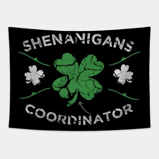 Funny Shenanigans Coordinator Green Lucky Leaf Tapestry