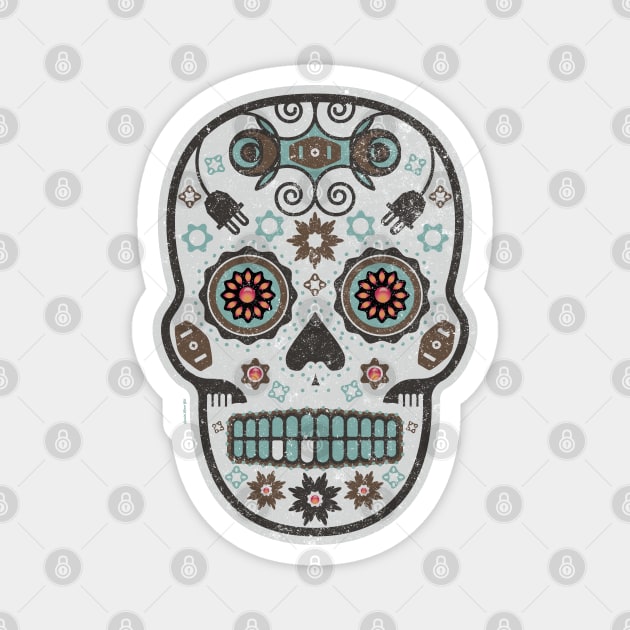 Rastro de Vida Mexican Sugar Skull Magnet by DanielLiamGill