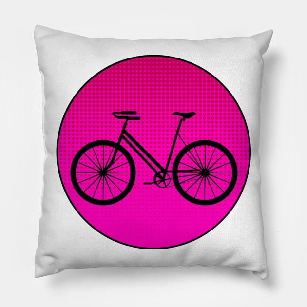 PINK Polka Dots Bike Pillow by CreativePhil