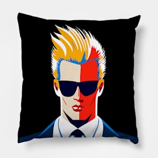 AI Max Headroom meets Johnny Bravo Pillow