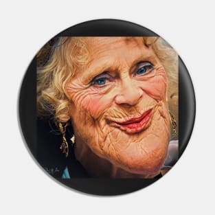 Come Give Auntie a Kiss !!  Funny Face - Caricature Pin