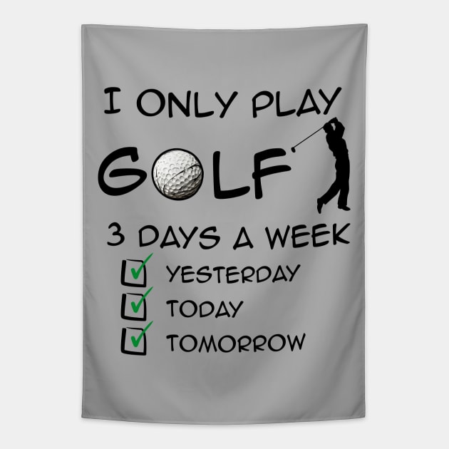 Golf Print Tapestry by Buff Geeks Art