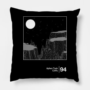 Aphex Twin - Cliffs / Minimalist Style Graphic Design Pillow