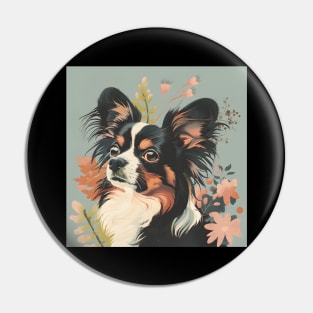 70s Papillon Vibes: Pastel Pup Parade Pin