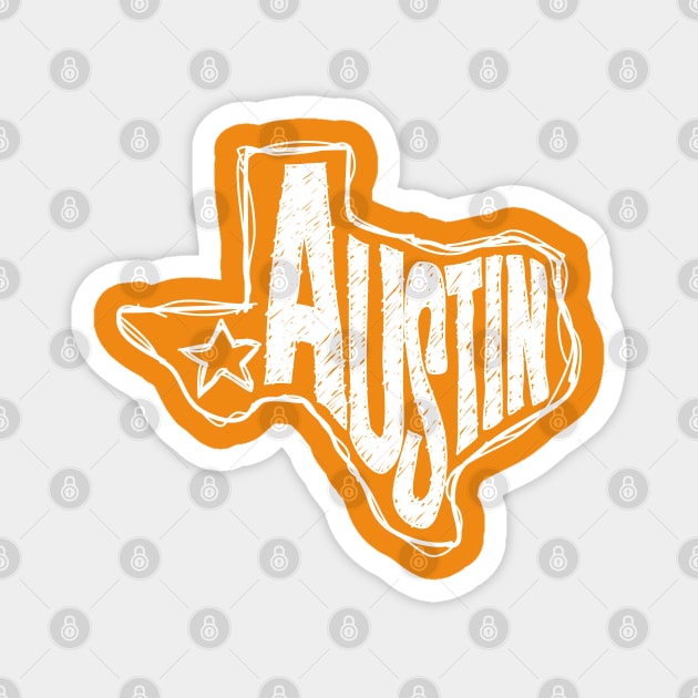 Austin, Texas Magnet by thefunkysoul