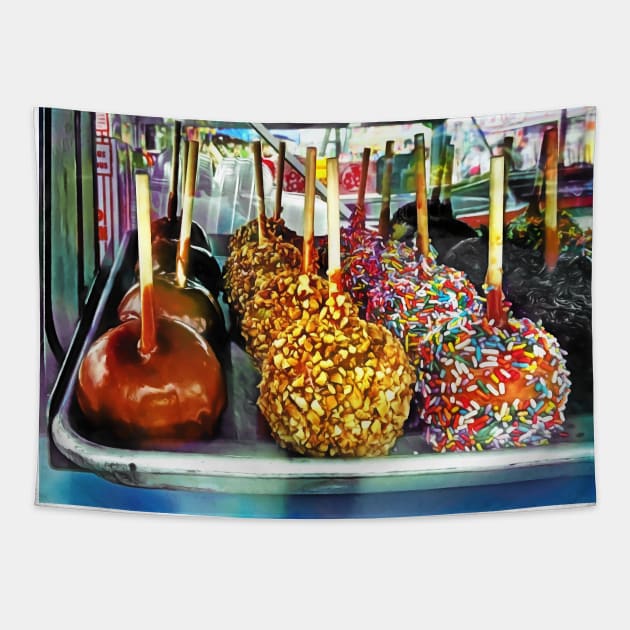 Caramel Apples With Sprinkles and Nuts Tapestry by SusanSavad