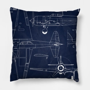 Blueprint Yakovlev Yak7 URSS Pillow