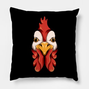 Vintage rooster head Pillow