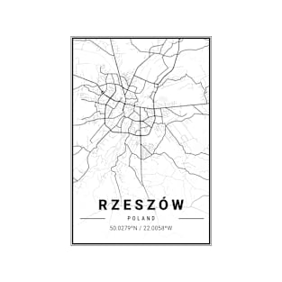 Rzeszów Light City Map T-Shirt