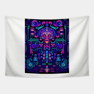 Blacklight Huichol art onix Poster Tapestry